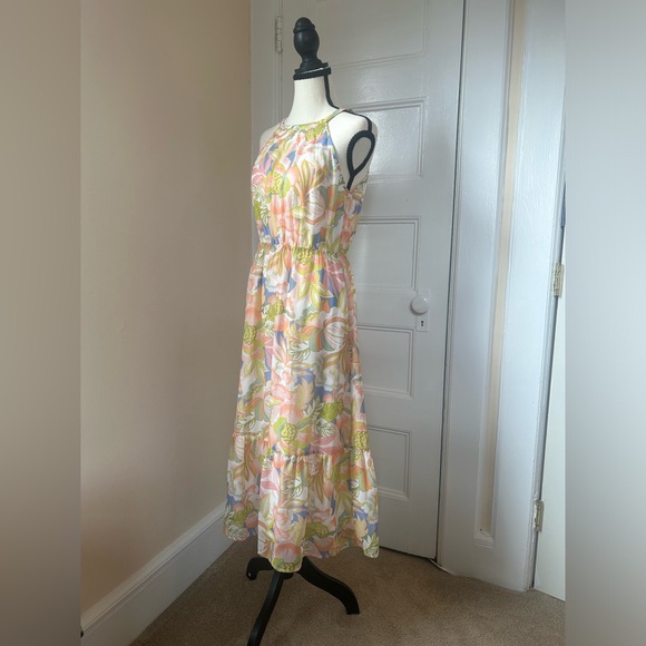 Bloomingdales Aqua Floral Dress - Picture 4 of 7